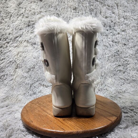 Womens Size 6 Retro Cutesy Comfortable Wear Mid Calf Gray Fall/Winter Boots - Picture 3 of 8